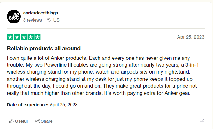 Anker Customer Reviews