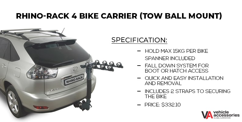 Rhino-Rack 4 Bike Carrier (Tow Ball Mount)