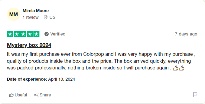 ColourPop Customer Review