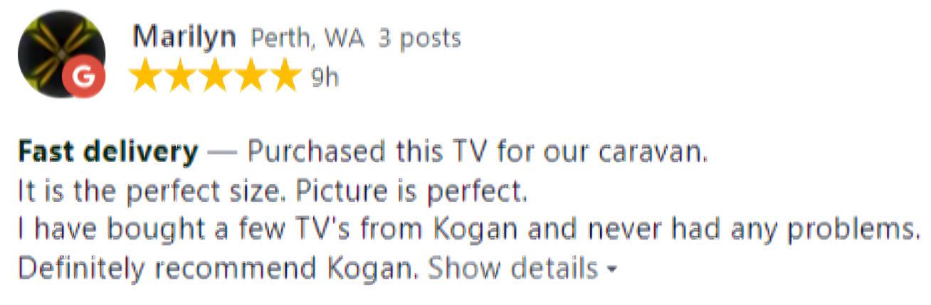 kogan customer review